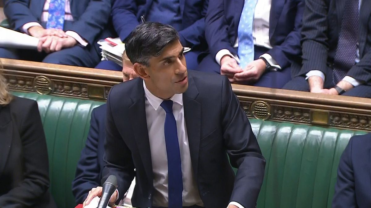0 PTS Red Sea shipping attacks PA via Reuters Prime Minister Rishi Sunak updates MPs over the Red Sea shipping attacks in the House of Commons in London. 