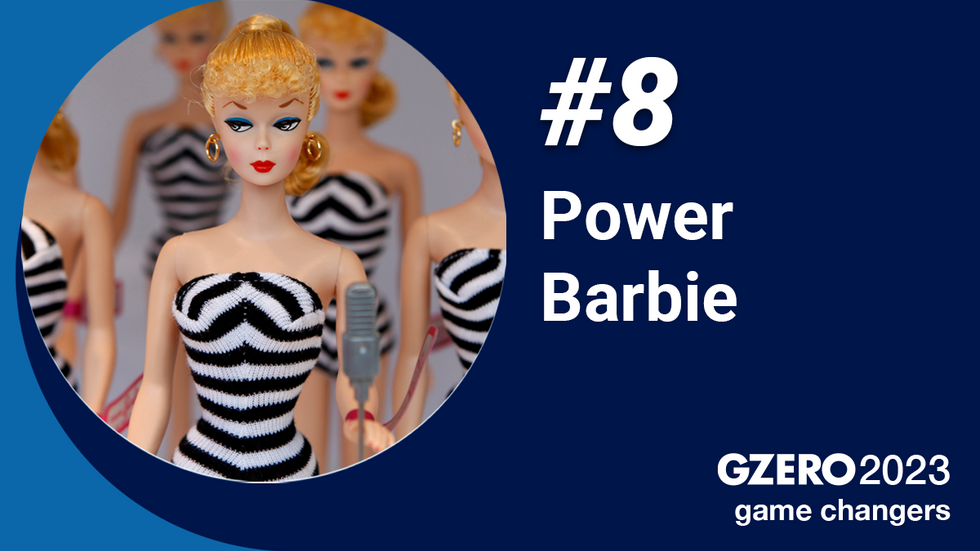 8. Power Barbie. Image of Barbie classic doll. GZERO 2023 game changers