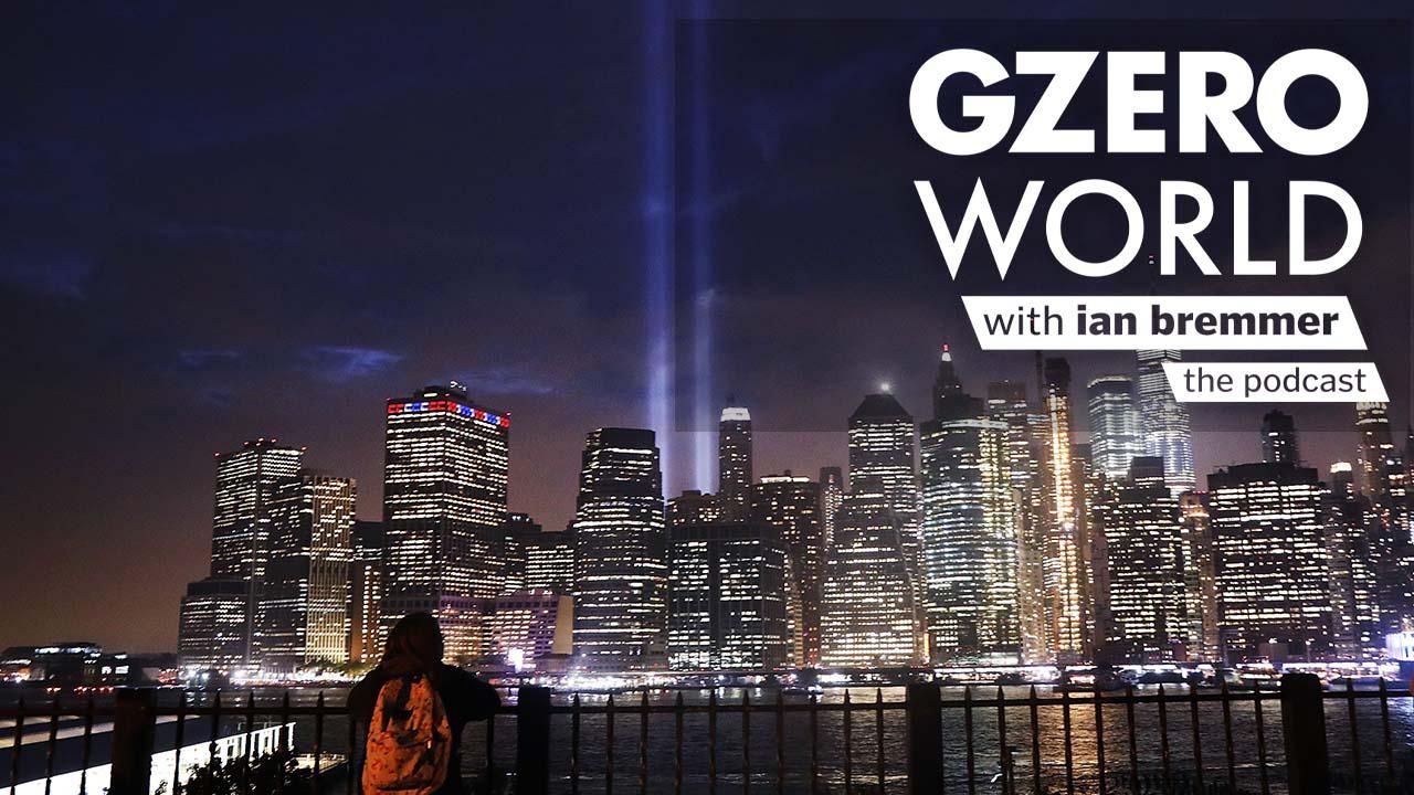 A 9/11 memorial beams of light over the New York skyline -  A safer America 20 years after 9/11?