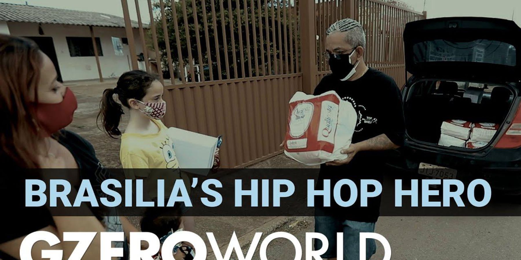 A Brazilian hip hop artist who brings his community not just music, but food