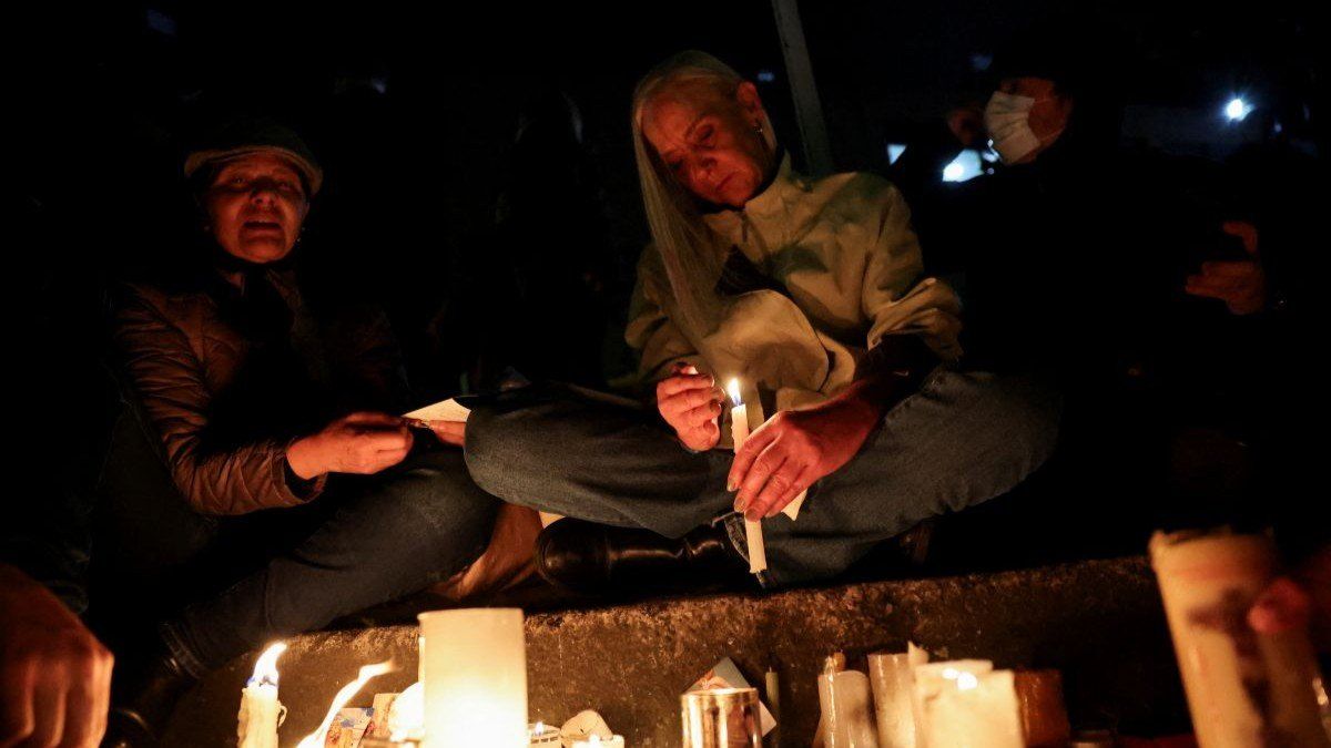 A candlelight vigil for Colombian Senator Miguel Uribe Turbay in Bogota, Colombia, on June 7, 2025.