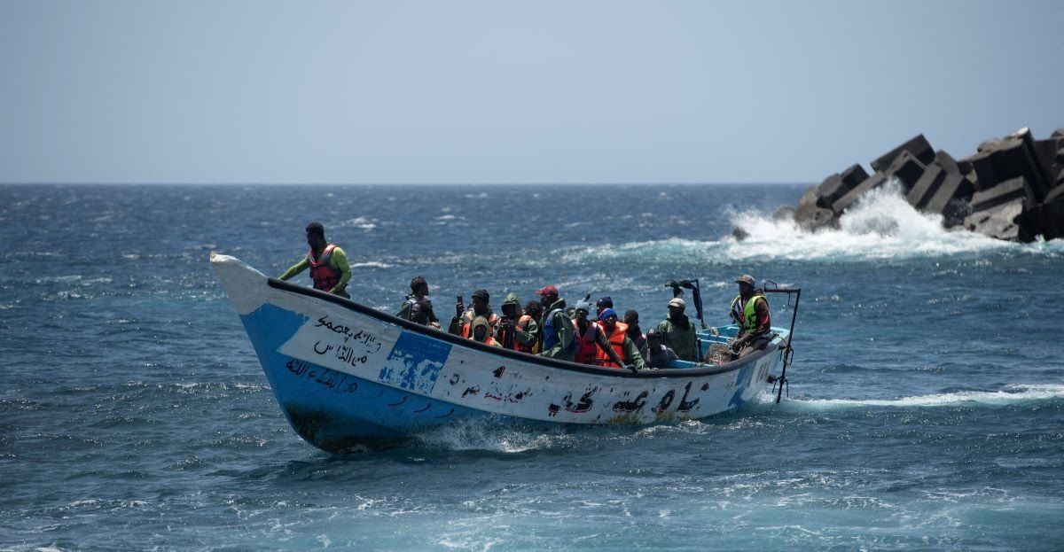 A cayuco arriving at the port of La Restinga, on August 18, 2024, in El Hierro, Canary Islands (Spain). 