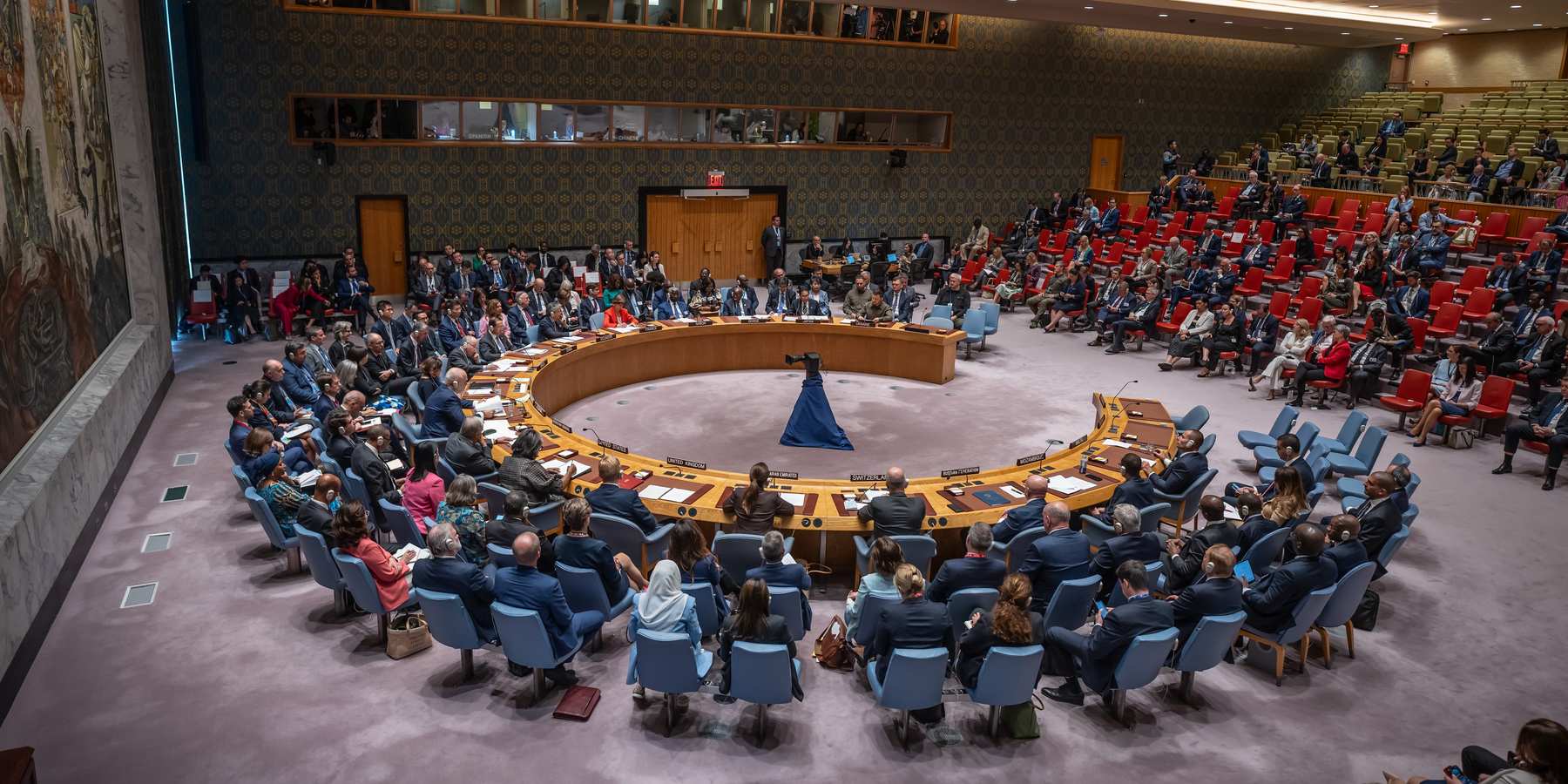 A general view of the UN Security Council.