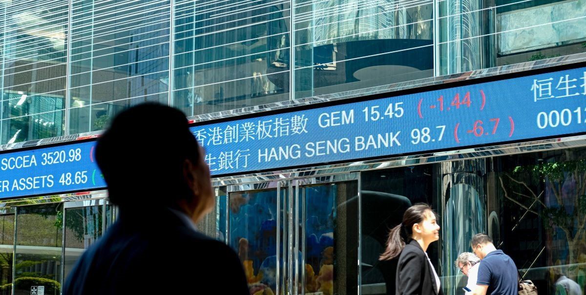 A general view outside Exchange Square in Hong Kong's financial district. Asian stock markets have plummeted amid growing fears of a global trade war, as Donald Trump described his tariffs as ''medicine'' and showed no indication of backing down.