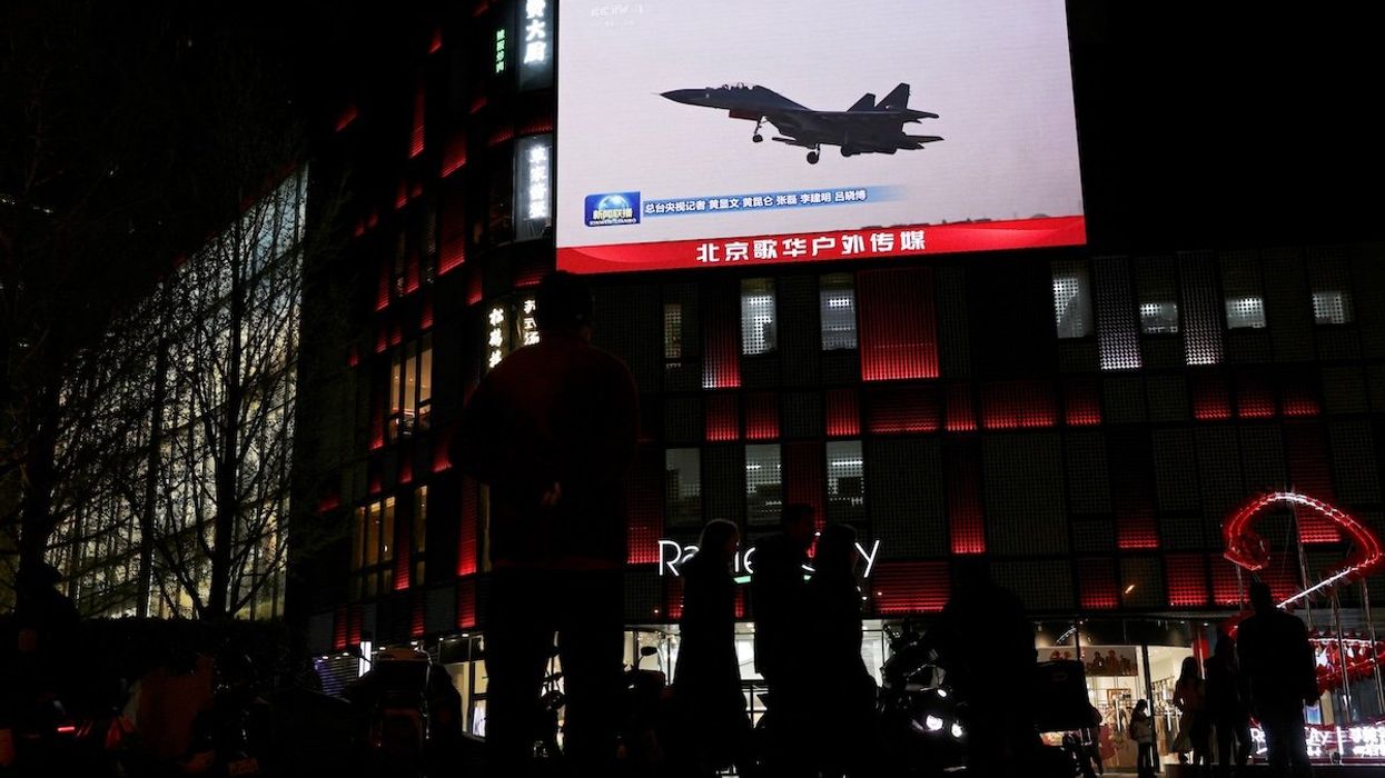 China conducts massive military drills around Taiwan.