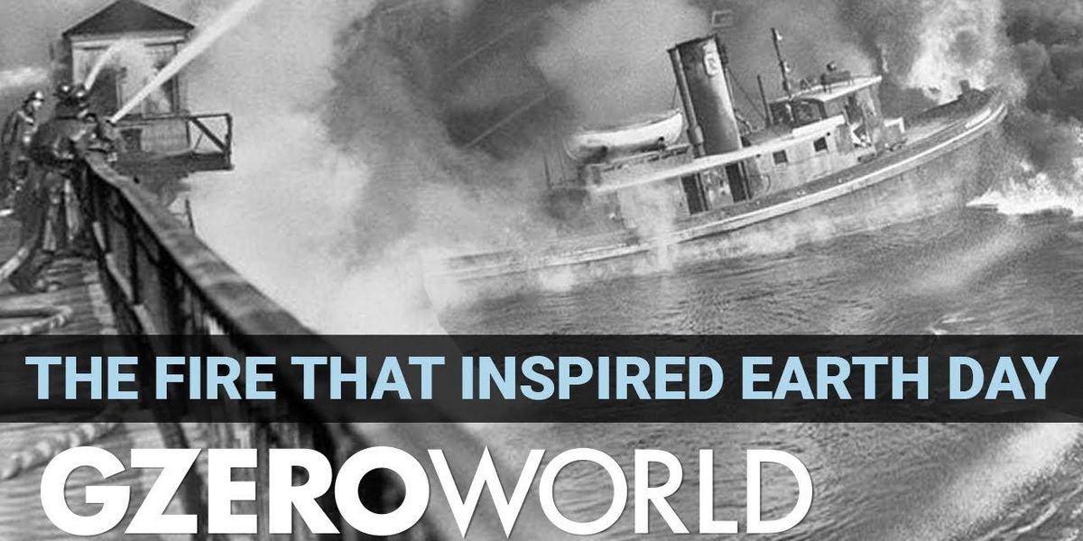 A history of Earth Day and the climate movement: river on fire