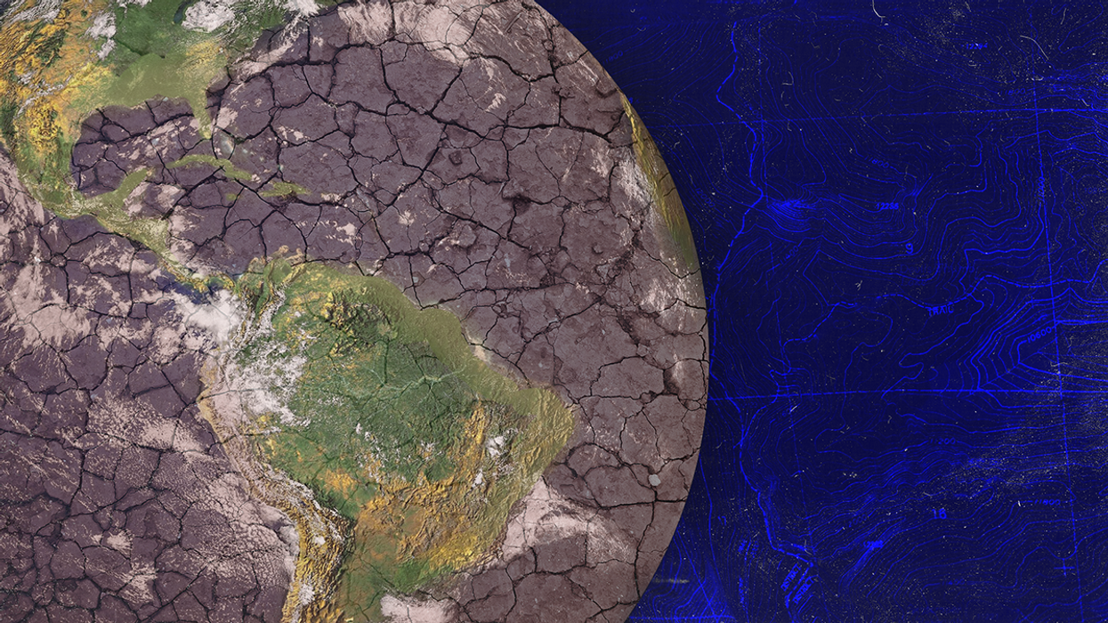 A map showing global water stress.