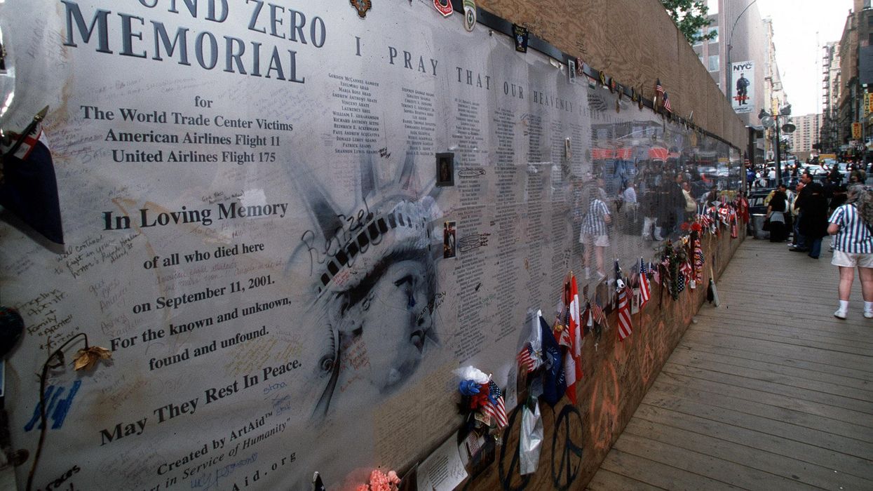 A memorial to those that lost their lives on September 11th 2001, at ground zero, New York City, New York.