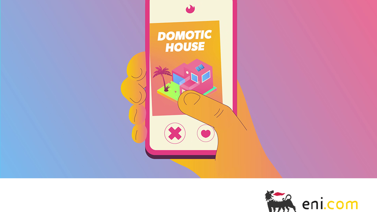 A mobile app for demotics.- domus (home) plus robotics - which are smart houses that manage temperature and lighting to minimize wasted electricity.