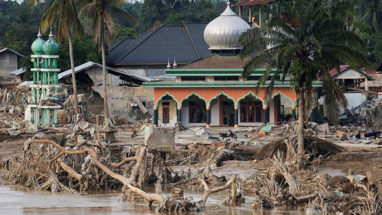 A mosque stands in an area affected by a deadly flash flood following heavy rains in Aceh Tamiang regency, Aceh province, Indonesia, December 4, 2025.
