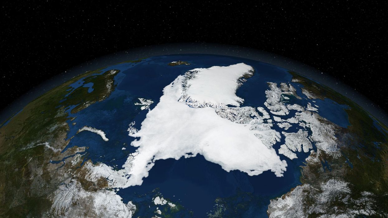 A NASA satellite image from September 16, 2007 and released on September 21, 2007, shows Arctic summer sea ice. Arctic sea ice melted to its lowest level ever this week, shattering a record set in 2005 and continuing a trend spurred by human-caused global warming, scientists said on September 20, 2007.