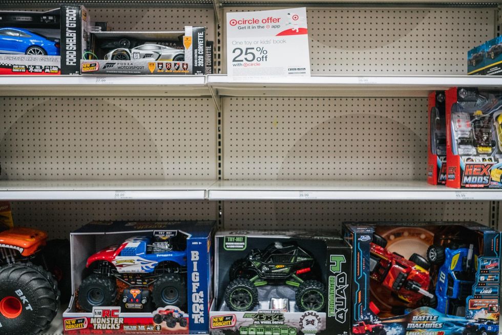 A near empty shelf at a Target in Houston, Texas on October 25. 