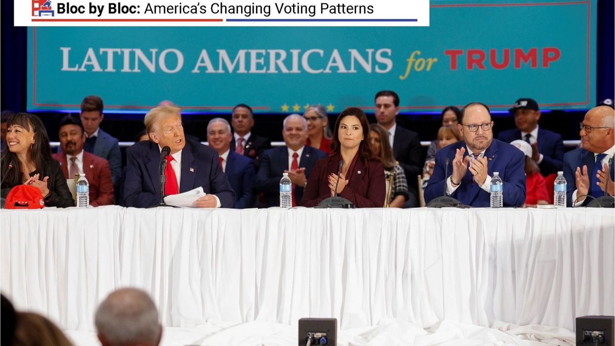 A photo of Trump with Latino Americans for Trump
