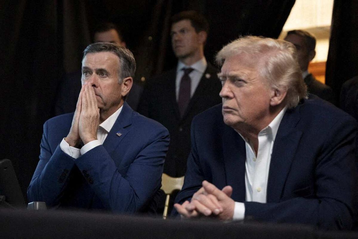 A photograph posted by U.S. President Donald Trump on his Truth Social account shows him sitting next to CIA Director John Ratcliffe as they watch the U.S. military operation in Venezuela from Trump's Mar a Lago resort, in Palm Beach, Florida, U.S., January 3, 2026. 
