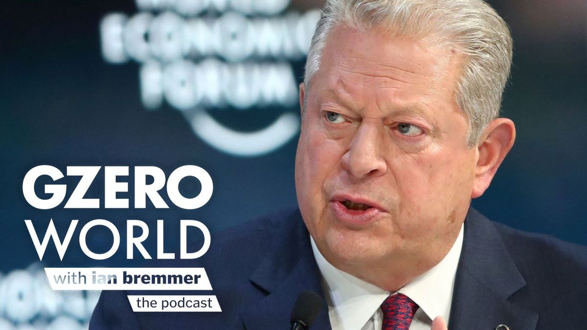 A portrait of former US Vice President Al Gore GZERO with World with Ian Bremmer - the podcast logo