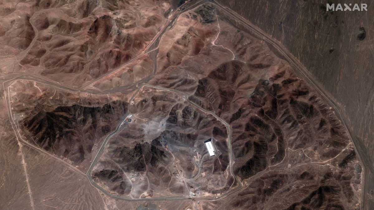 A satellite overview shows the Fordow Fuel Enrichment Facility, amid the Iran-Israel conflict, near Qom, Iran, June 29, 2025