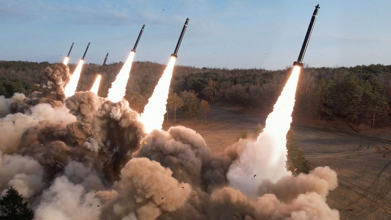 A training of the fire division, guided by North Korean leader Kim Jong Un (not pictured), is held in North Korea, March 18, 2024, in this picture released on March 19, 2024, by the Korean Central News Agency.