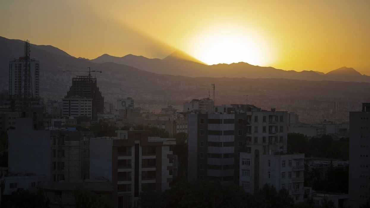 A view is being seen of the northeast of Tehran at sunrise on August 17, 2012.