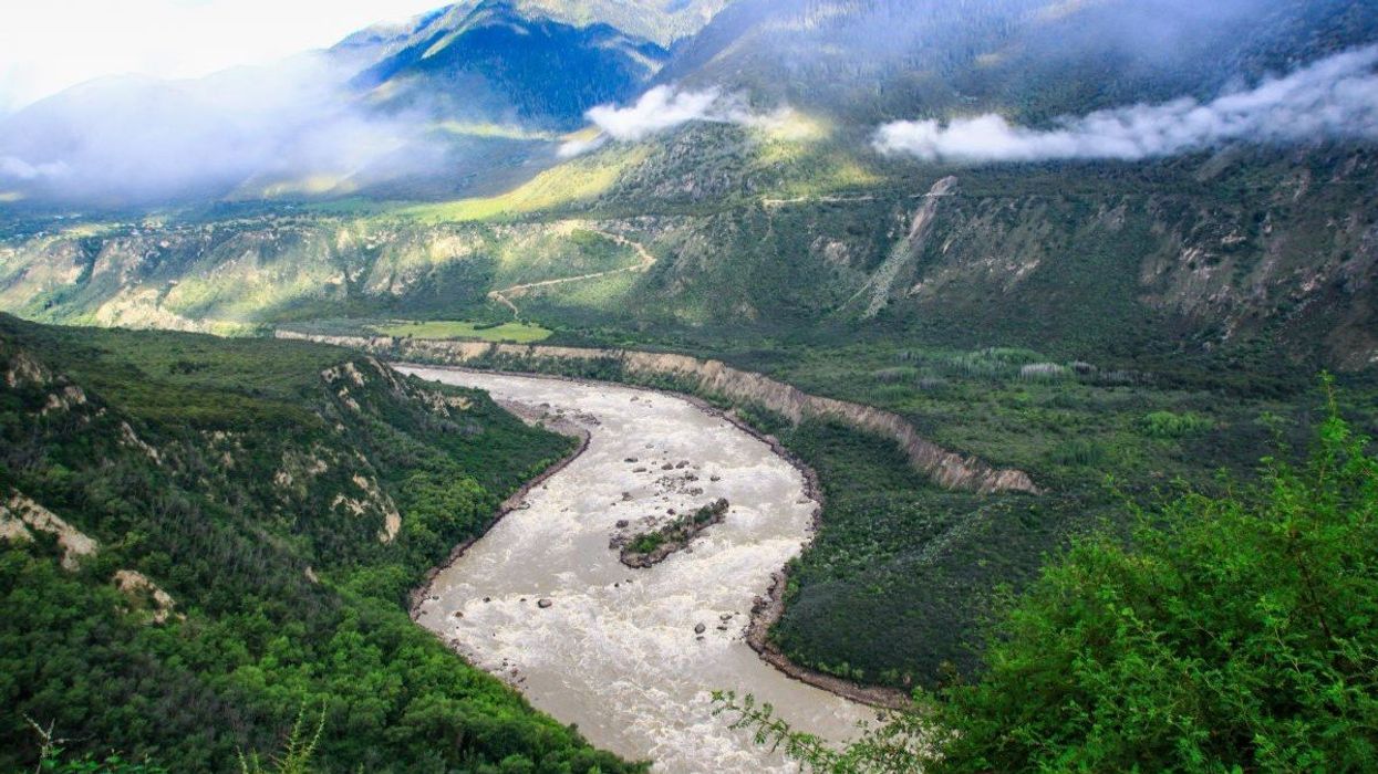 A view of Yarlung Zangbu Grand Canyon, the world's largest and deepest canyon, in Tibet, China, on August 12, 2012.