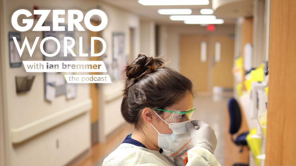 A woman wearing protective mask and gloves in a hospital | GZERO World with Ian Bremmer: the podcast