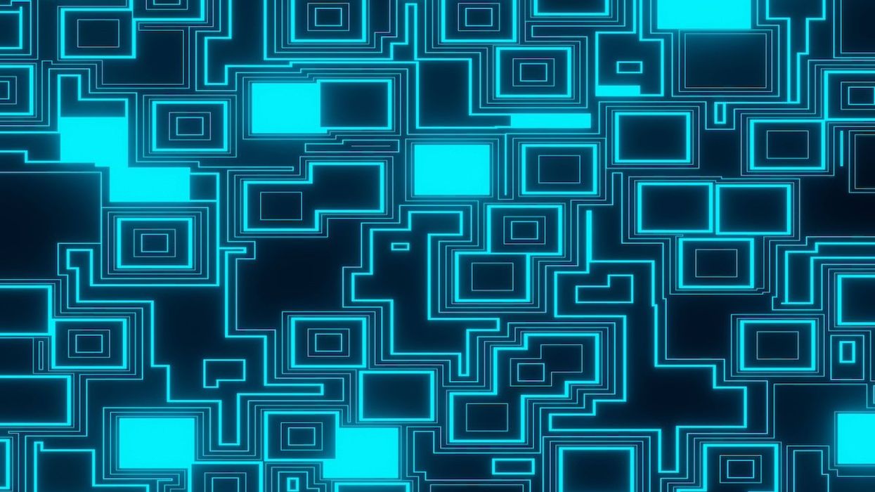 Abstract squares and lines pattern.