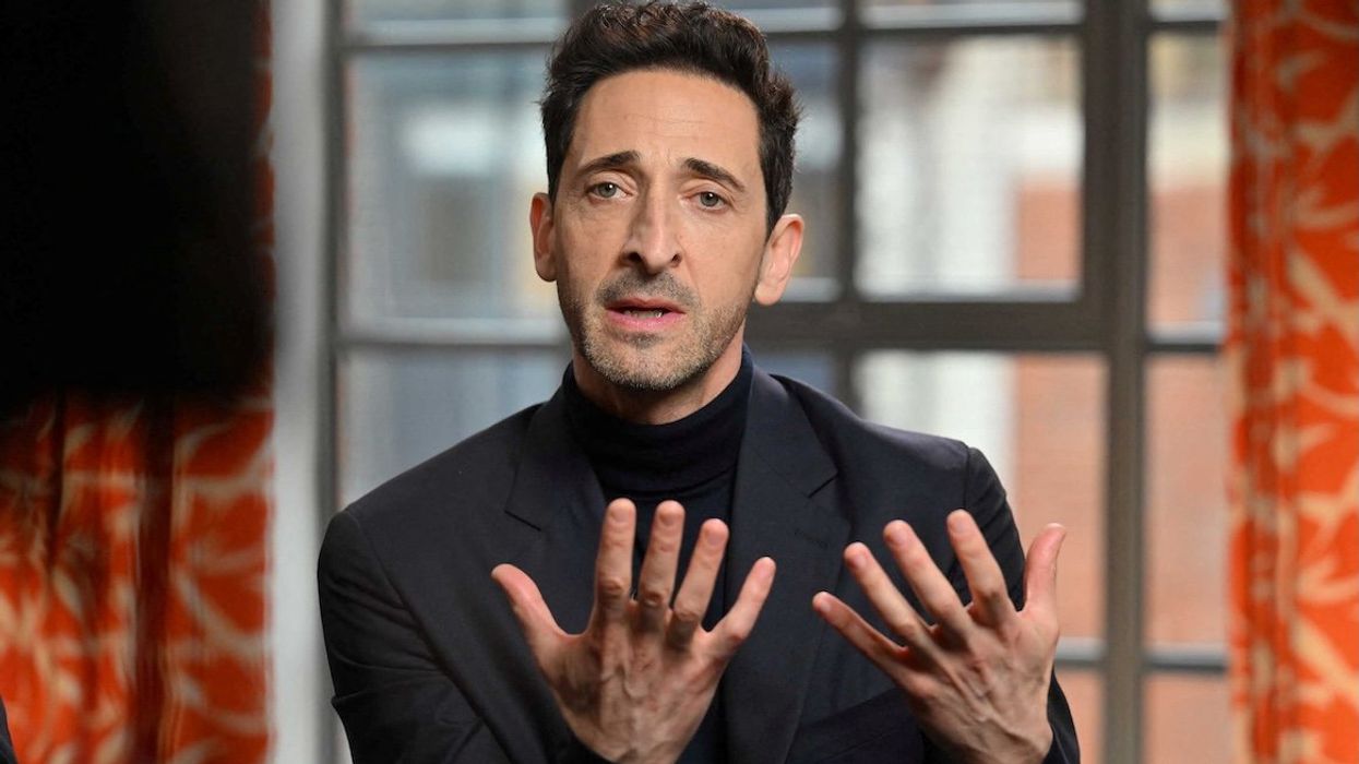 Actor Adrien Brody, star of "The Brutalist," during a pre-recorded interview with BBC in London on Jan. 19, 2025.