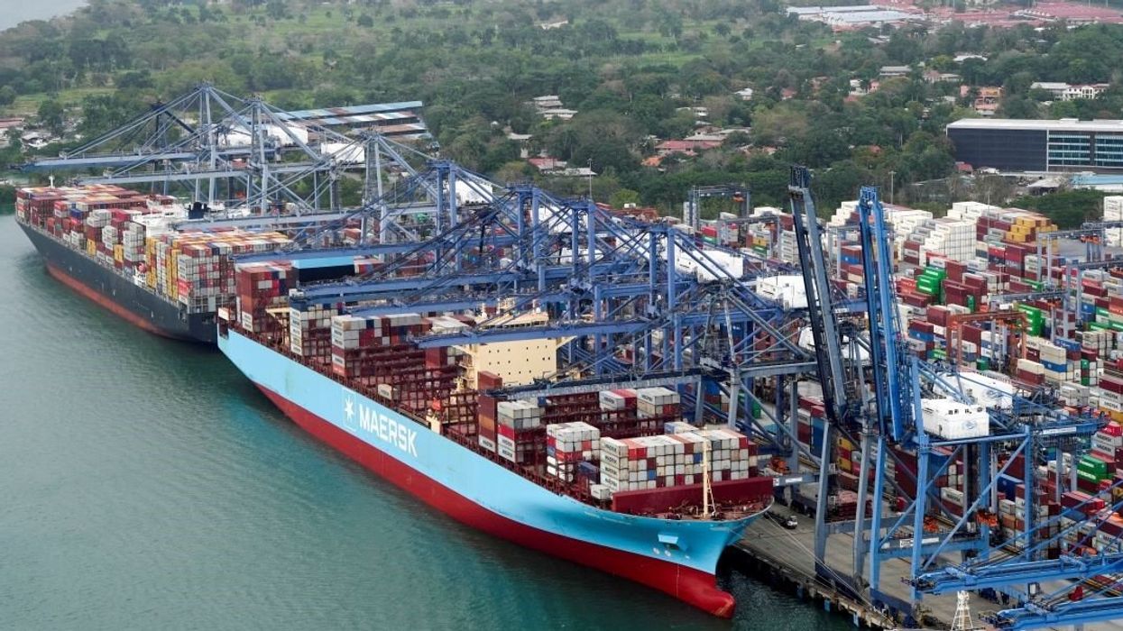 Aerial view of the Panama Canal