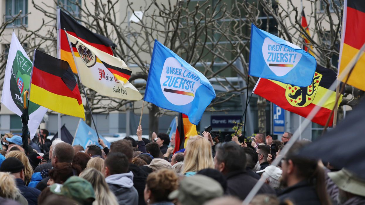 AfD holds "Future for Germany" rally in Erfurt.
