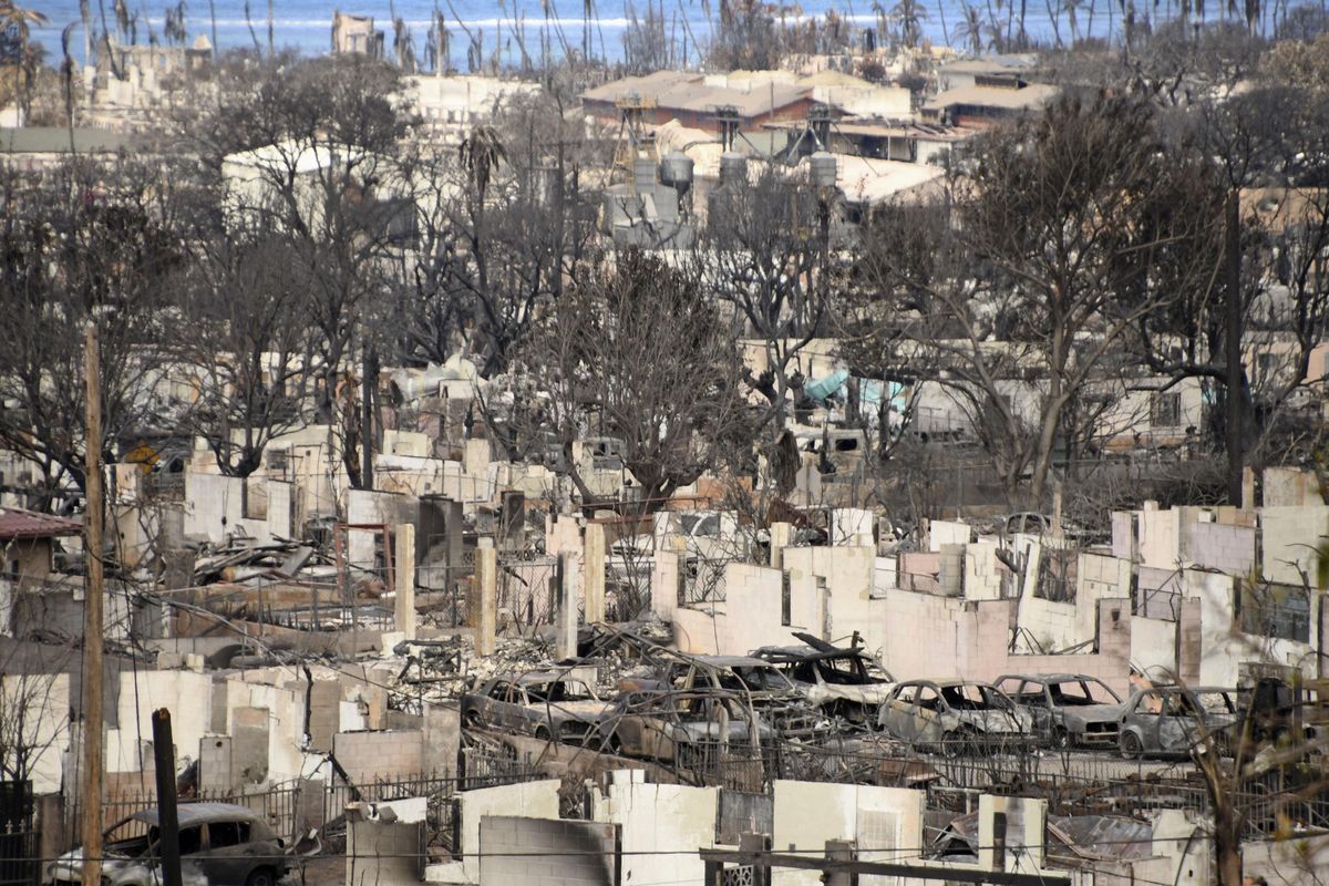 Aftermath of the fires in Lahaina