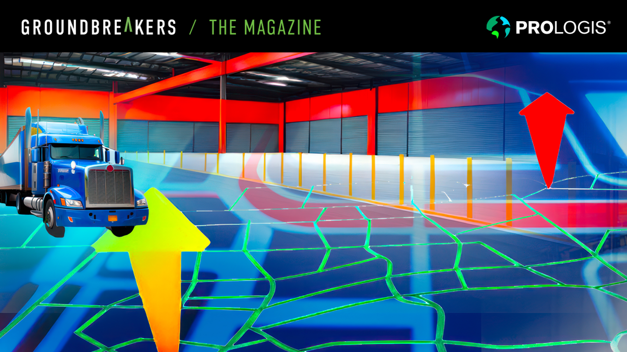 AI graphic of a truck in a warehouse | Groundbreakers | The Magazine