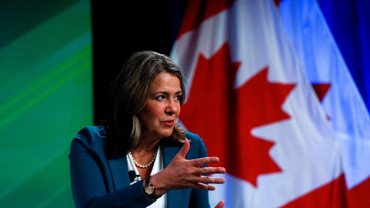 Alberta Premier Danielle Smith speaks during the Canada Strong and Free Networking Conference in Ottawa, Canada.