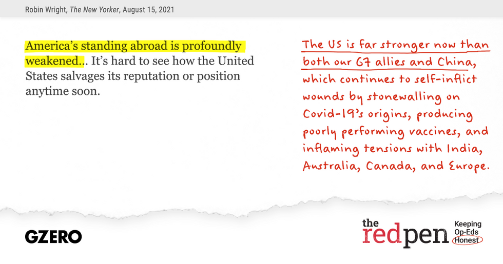 America's standing abroad is profoundly weakened...It's hard to see how the United States salvages its reputation or position anytime soon.