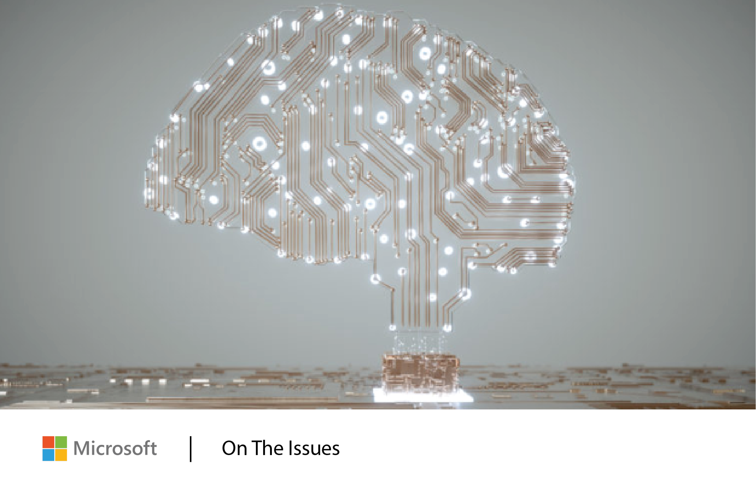 An abstract image of a brain with high tech neural connections. Get the latest from Microsoft on the most pressing policy issues.