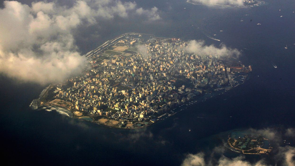 An aerial view of Maldives capital Male December 9, 2009.