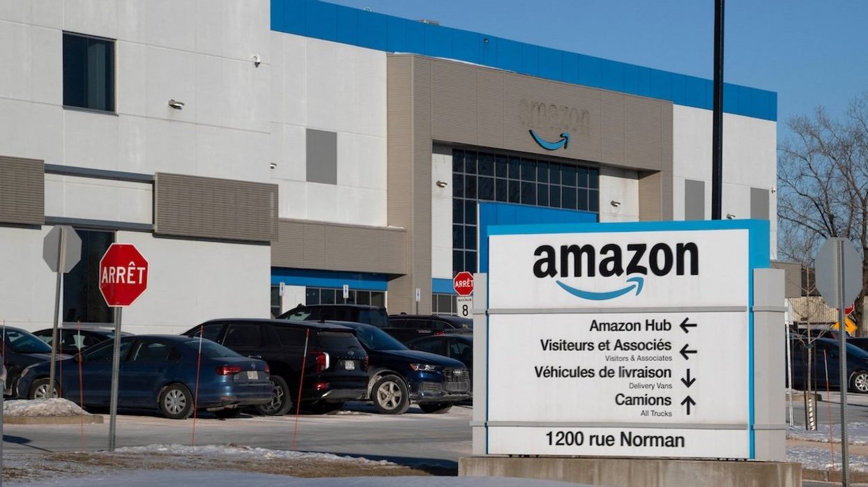 An Amazon warehouse in the Lachine neighborhood of Montreal, Quebec, Canada, on Jan. 22, 2025.
