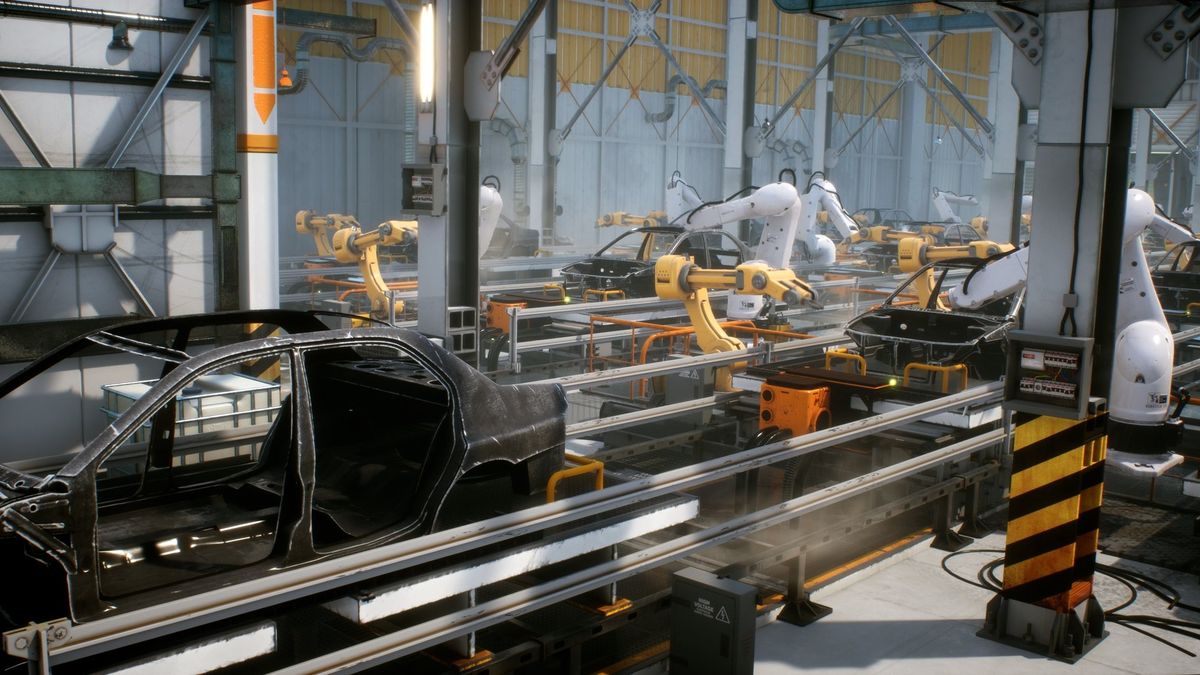 An automotives factory