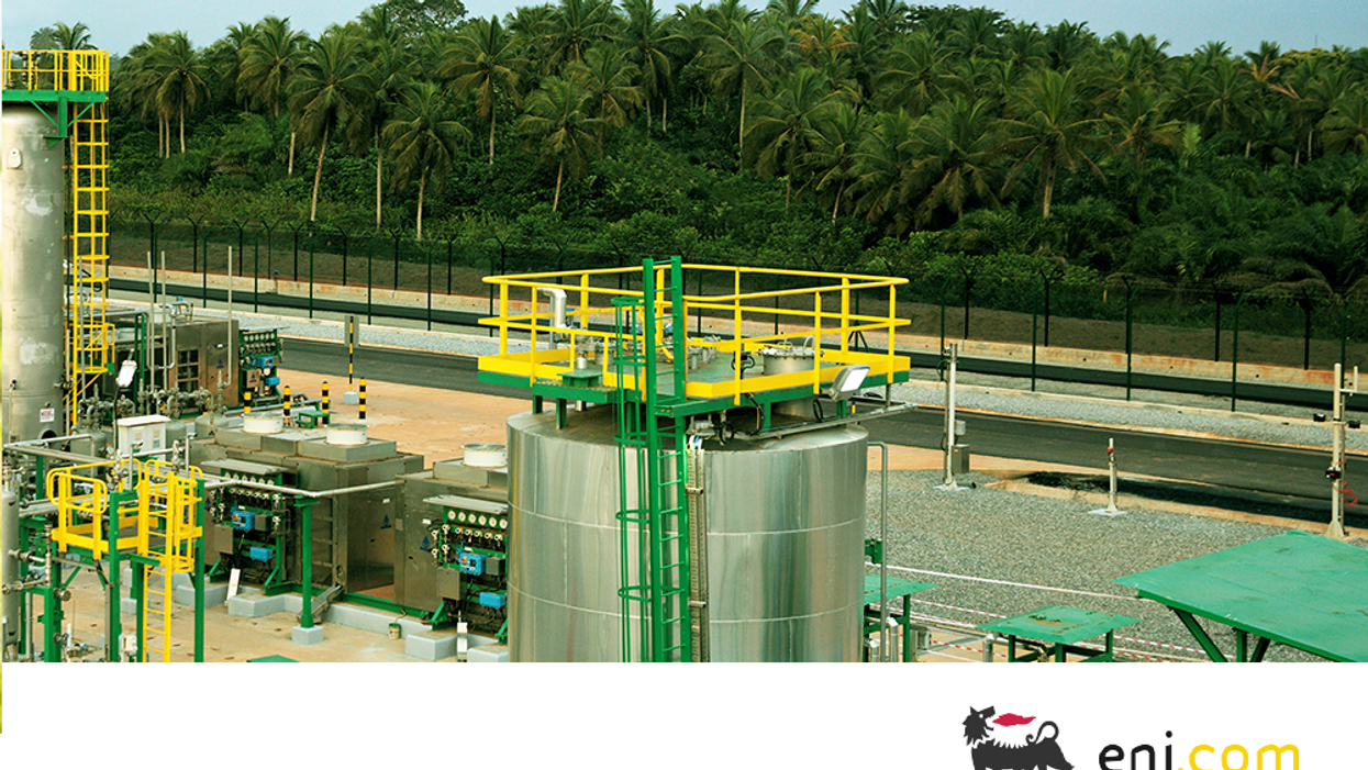 An Eni facility. Eni’s commitment to a low-carbon future