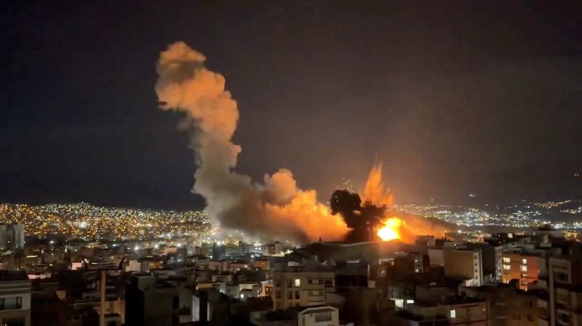 ​An explosion in Sanandaj, Kurdistan province, Iran, amid the U.S.-Israeli conflict with Iran, in this still image from a social media video released on March 5, 2026. 