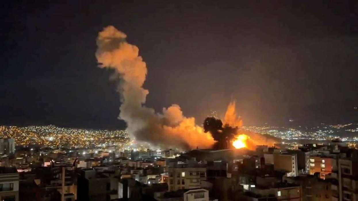 An explosion in Sanandaj, Kurdistan province, Iran, amid the U.S.-Israeli conflict with Iran, in this still image from a social media video released on March 5, 2026.