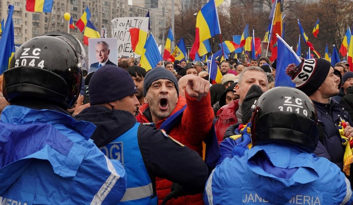 Anti-government protest in Bucharest