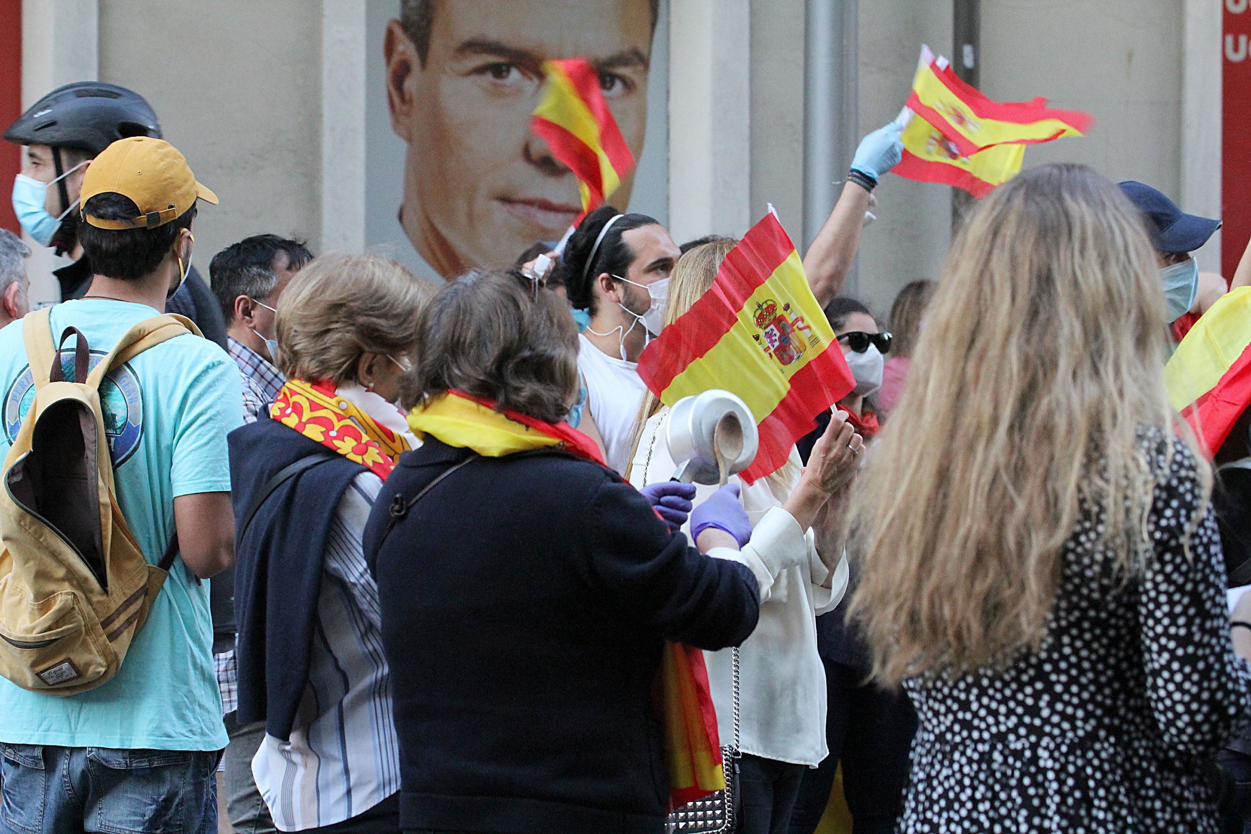 Anti-government protest over coronavirus restrictions in Madrid, Spain. Reuters