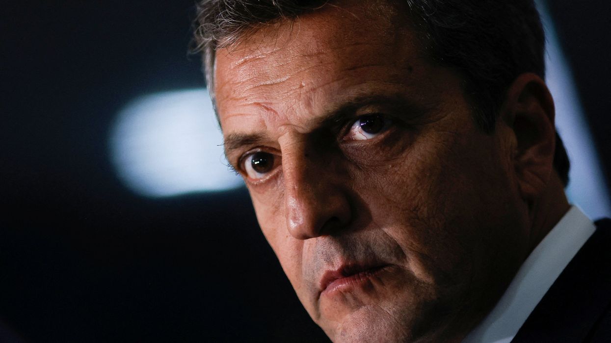 Argentine Economy Minister Sergio Massa leads in Sunday's first-round elections.