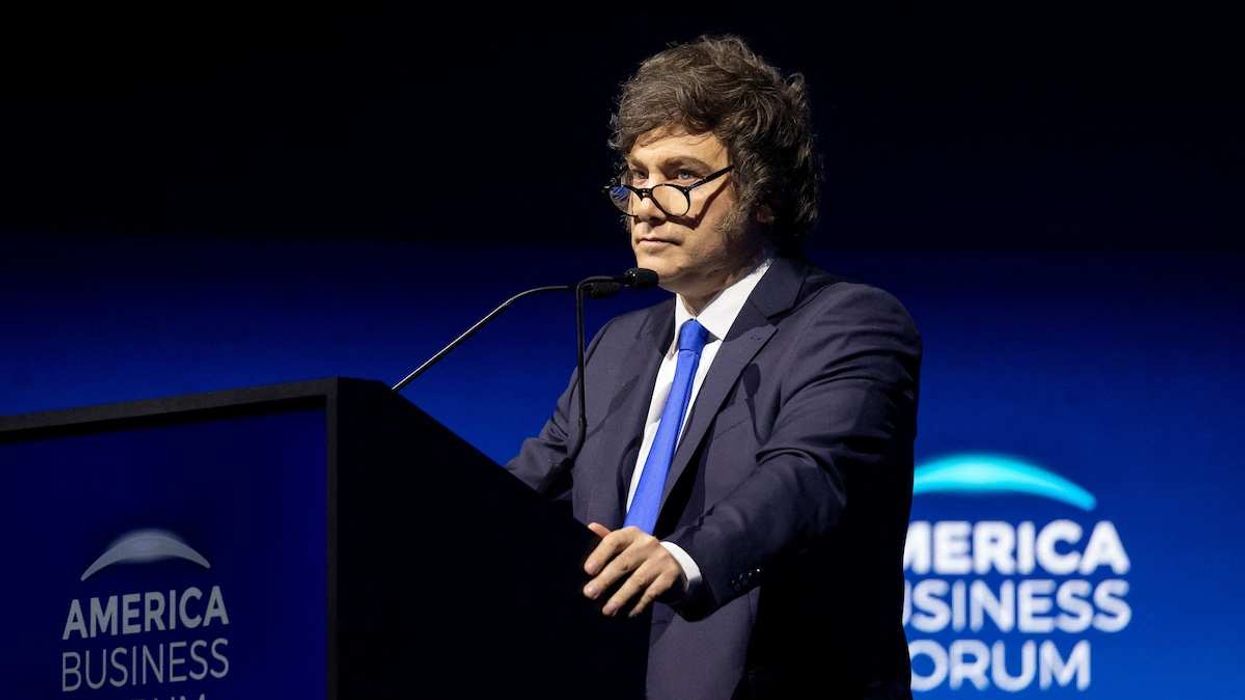 Argentine President Javier Milei at the Kaseya Center in Miami, Florida, USA, on November 6, 2025.