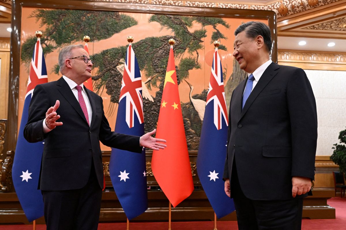 Australia's Prime Minister Anthony Albanese meets with China's President Xi Jinping at the Great Hall of the People in Beijing, China, November 6, 2023.