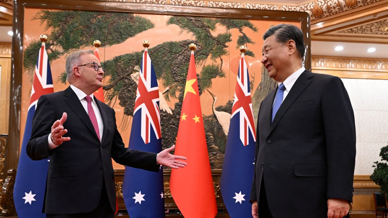 Australia's Prime Minister Anthony Albanese meets with China's President Xi Jinping at the Great Hall of the People in Beijing, China, November 6, 2023.