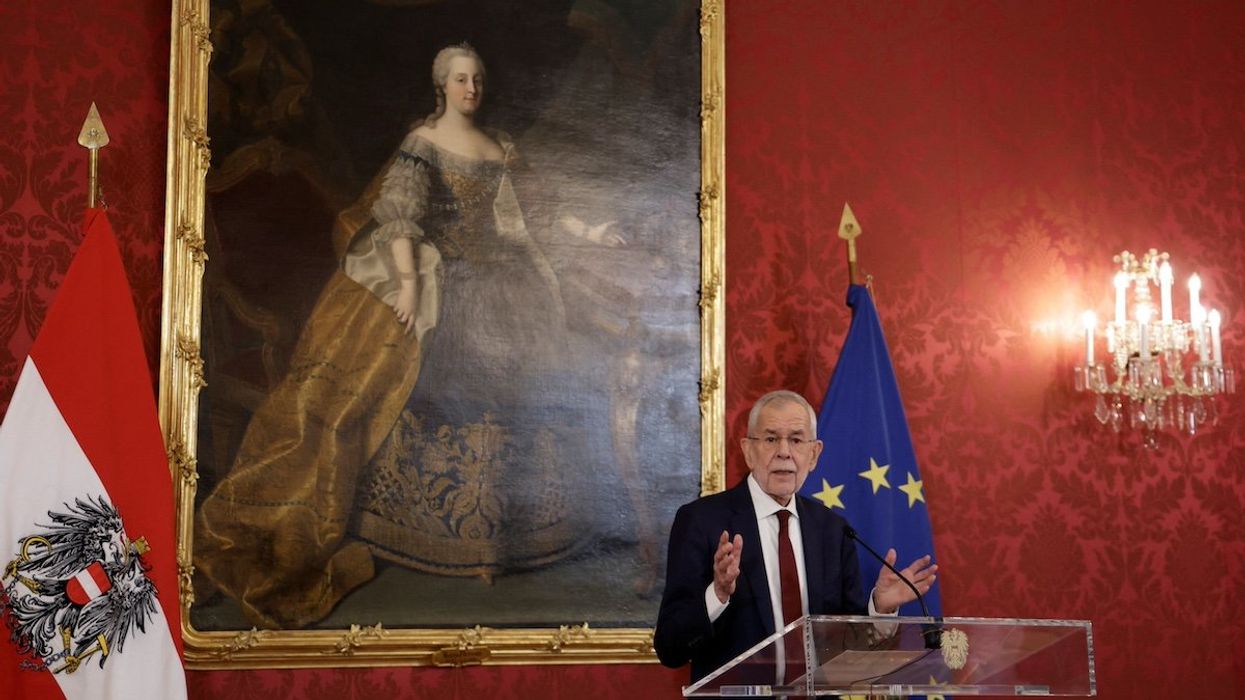 Austrian President Alexander Van der Bellen delivers a statement in Vienna, Austria, January 5, 2025.