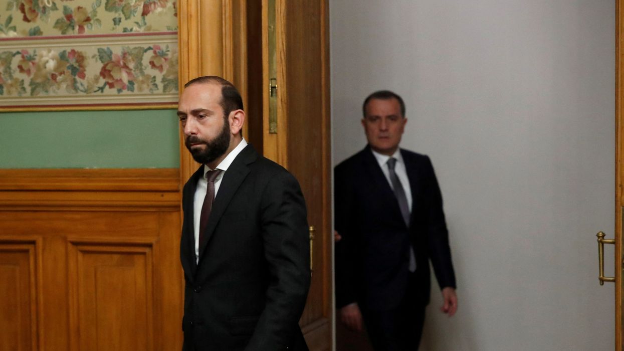 Azerbaijani Foreign Minister Jeyhun Bayramov and Armenian Foreign Minister Ararat Mirzoyan