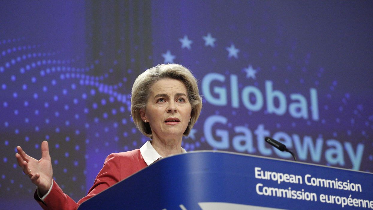 Belgium, Brussels, 2021/12/01. EU Commission President Ursula von der Leyen gives a press conference on the Global Gateway at the EU Commission headquarters.