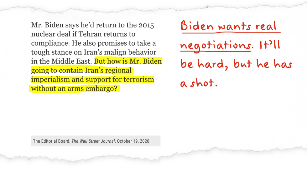 Biden wants real negotiations. It'll be hard, but he has a shot.