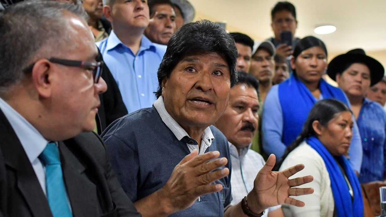 Bolivia's former President Evo Morales speaks during a press conference, in Cochabamba, Bolivia October 4, 2024.